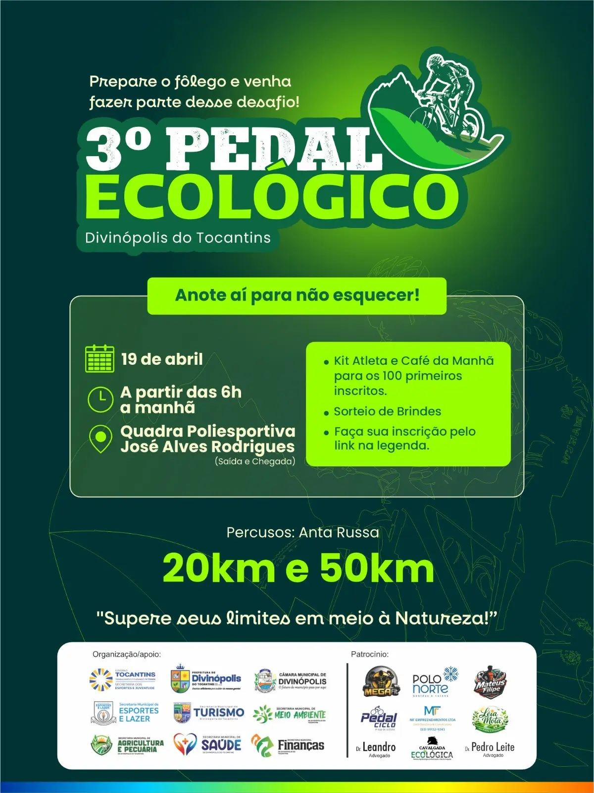 3º PEDAL ECOLÓGICO DE DIVINÓPOLIS DO TOCANTINS!